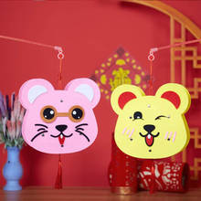 DIY CartoonPaper Lantern Chinese New Year LED Lanterns Decorations Felt  Ornaments Kids Xmas Decor Hanging Door Children Gift 2024 - buy cheap