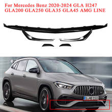 Car Front Bumper Splitter Lip Spoiler Air Vent Cover For Mercedes Benz 2020-2024 GLA H247 GLA200 GLA250 GLA35 GLA45 AMG LINE 2024 - buy cheap