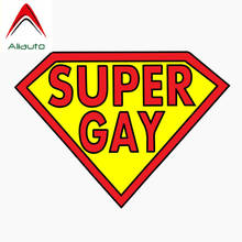 Aliauto Funny Super Gay Car Sticker Reflective Auto Decorative Decal for Chevrolet Volkswagen Skoda Hyundai Lada, 13CM*9CM 2024 - buy cheap