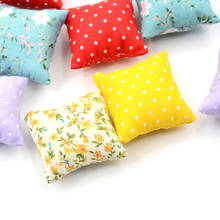 2PCS/lot Flower Pillow Cushions For Sofa Couch Bed Dollhouse 1/12 Dollhouse Miniature Furniture Toys For Girl 2024 - buy cheap