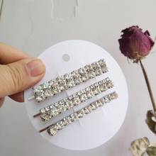 2019 New 3 Pcs Korea Crystal Rhinestones Hairpins Geometric Rectangle Hair Clips Hair Accessories Gift Drop Shipping 2024 - buy cheap