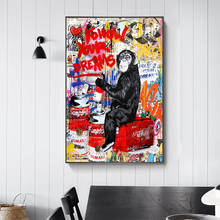 Follow Your Dreams Graffiti Art Gorilla Canvas Paintings Posters and Prints Monkey Street Wall Art Pictures for Home Decoration 2024 - buy cheap
