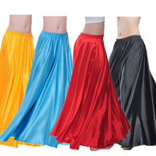 Falda de danza del vientre brillante de satén para mujer, trajes de baile de Flamenco español, Gypsy, ropa de escenario 2024 - compra barato