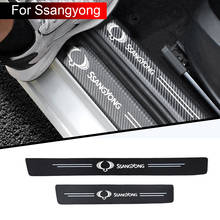 4pcs Car threshold Car sticker for Ssangyong Actyon 1 2 Chairman Istana Korando ck kj Musso Rexton Rodius XLV Turismo Stavic 2024 - buy cheap