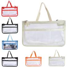 1pc Toiletry Bag Transparent Waterproof Makeup Bags Large Capacity Double Zipper Cosmetic Bag With Handle For Outdoor Travel 2024 - buy cheap