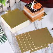 Cake Board Base Mini Boards Cardboard Mousse Square Bases Wedding Gold Foil Paper Thin Rectangular Fondantdrum Birthday Serving 2024 - buy cheap