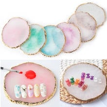 Painted Palette Tray Resin Jewelry Decoration Display for Necklace Ring Earrings Leaf Color Agate Piece Plate Organizer 2024 - buy cheap