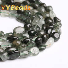 8x10mm Natural Irregular Green Rutilated Quartz Crystal Beads Loose Beads For Jewelry Making DIY Bracelets Necklaces Accessories 2024 - buy cheap