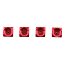 4 tapas de vástago de válvula de dados, cubierta de rueda de neumático de motocicleta, coche, camión, bicicleta, Color Rojo 2024 - compra barato