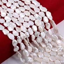 Cuentas de perlas naturales de agua dulce para fabricación de joyas, cuentas de aislamiento sueltas a la moda, accesorios de pulsera y collar DIY, tamaño 9-13mm 2024 - compra barato