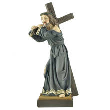 Estátua de resina de jesus criativa, estatueta de crucifixo, decoração cristã católica, ornamento para decoração de casa, artesanato para dropshipping 2024 - compre barato