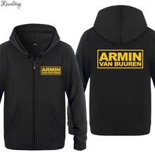 Sudadera con capucha de DJ Armin Van Buuren para hombre, chaquetas de lana con cremallera, chaquetas con capucha, abrigo de Hip Hop 2024 - compra barato