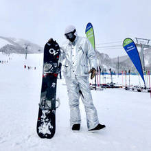 Hot Silver Ski Suit Men Women Snowsuit Winter Outdoor Sportswear Skiing Clothing Waterproof Warm Thick Snowboard Jacket Pant Set 2024 - buy cheap