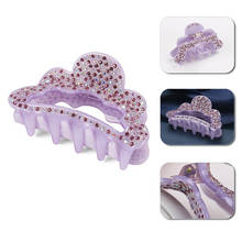 New Hollow Hair Claws Acrylic Full Rhinestone Hair Clips Hair Accessories For Women 2024 - buy cheap