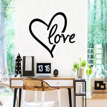 Papel de parede decorativo em pvc com estampa de coração fofo e amor para casa decalque de vinil removível mural papel de parede decalque de arte em vinil 2024 - compre barato