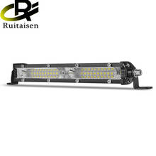 7 13 inch 20 40 Leds Ultra Slim Single Row LED Work Light Bar For Offroad Car Truck Tractor Trailer SUV ATV 12V 24V 2024 - buy cheap