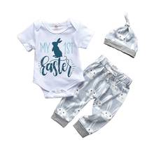Conjunto de ropa para bebé recién nacido, pelele bonito, Tops, mallas, pantalones, sombrero, ropa de verano 2024 - compra barato