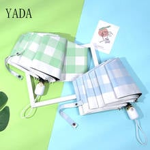 Зонт YADA складной унисекс, роскошный автоматический зонт в клетку, с защитой от ветра и дождя, YS200075 2024 - купить недорого