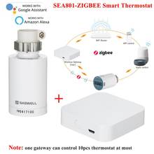 Controle para aquecimento com termostato tuya, controle remoto programável com válvula e termostato inteligente trv 2024 - compre barato