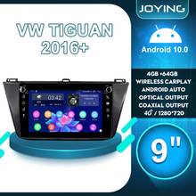 Rádio para carro com android 10, 1din, estéreo, unidade principal, navegação gps, reprodutor multimídia, gravador, fita para volkswagen vw tiguan 2016, 2019 2024 - compre barato