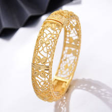 1Pcs Ethiopian Gold Color Bracelet& Bangles for Women/Men Gold Color Dubai Bangles Africa Hand Chain Jewelry Ethiopian/Arab Gift 2024 - buy cheap
