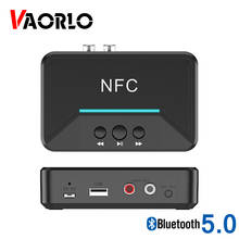 Bluetooth ресивер VAORLO NFC 5,0 A2DP, AUX 3,5 мм, разъем RCA, USB, смарт-Воспроизведение, стереозвук, беспроводной адаптер для автомобильного комплекта динамиков 2024 - купить недорого