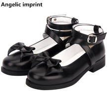 Zapatos de tacón bajo con estampado angelical para mujer, calzado de cosplay de lolita mori, Princesa, para estudiantes, fiesta, escuela, 34-40 2024 - compra barato