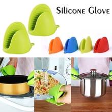 Kitchen Cooking Microwave Oven Mitt Insulated Non-slip Silicone Gloves Oven Heat Insulated Finger Gloves 2024 - buy cheap