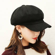 Fashion Women Beret Hat Lady Girls Warm Winter Felt Cap French Artist Solid Hat Elegant Ladies Berets Retro Women Hat 2024 - buy cheap