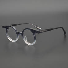 Vintage Small Round Glasses Frame Men Acetate Retro Optical Myopia Prescription Eyeglasses Spectacle Frames Clear Eyewear Oculos 2024 - buy cheap