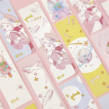 30 Pcs/Set Kawaii Japanese Style Pink Series Paper Bookmark DIY Cartoon Book Holder Message Card Gift Stationery 2024 - buy cheap