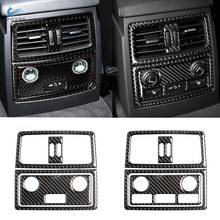 For BMW 5 Series E60 E61 04 - 10 Carbon Fiber Car Interior Rear Air Condition Outlet Panel Cigarette Lighter Frame Cover Trim 2024 - buy cheap