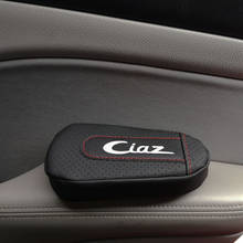 Rodillera de cuero, almohadilla de pasamanos, accesorios interiores de coche para Suzuki Ciaz 2024 - compra barato