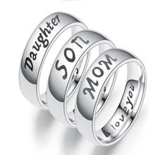 MIQIAO Stainless Steel Titanium I LOVE YOU DAD MOM SON DAUGHTER Rings for Women Men Father Mother's Day Friends Family Gift Goth 2024 - buy cheap
