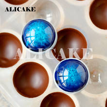 Moldes de bola de chocolate em policarbonato 3d esfera de plástico chocolate doces forma padaria moldes bakeware cozimento molde pastelaria ferramentas 2024 - compre barato