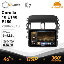 Rádio multimídia automotivo ownice k7, android 10.0, 6g + 128g, multimídia para toyota corolla 10 e140 e150 2006-2011, unidade do sistema de rádio 2006 4g lte 2024 - compre barato