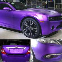 Premium Matte Ceramic Chrome Satin Vinyl Purple Matt Car Wrap Foil Film With Air Release For Full Body Wrapping 1.52x20 Meters 2024 - buy cheap