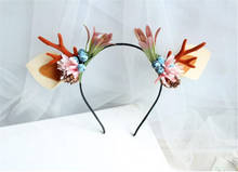 Gothic Antlers Deer Horns Flower Twig Hair Band Headband Cosplay Christmas Hairband Photo Props B1396 2024 - buy cheap