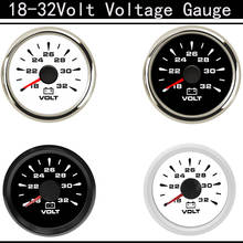 52 mm Auto Voltmeter Volt meter Motorcycle Car Voltage Meter 12 24V With 8 colors Backlight Fit For Marine Truck Yacht 2024 - buy cheap