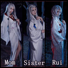Disfraz de Demon Slayer Rui para mujer, Kimono japonés de Manga japonesa, Cosplay de Anime, hermana y Mamá, para Halloween y peluca 2024 - compra barato