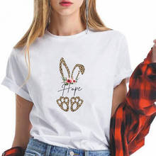 Camiseta con estampado de orejas de conejo MOM BOSS para Mujer, Ropa cómoda Punk de gran tamaño, camiseta fina holgada con cuello redondo para Mujer 2024 - compra barato