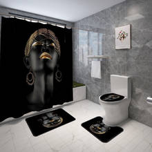 Коврик для ванной, с принтом в африканском стиле, женский, нескользящий 2024 - купить недорого
