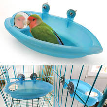 Suministros de baño para ducha de aves y loros, caja ovalada con espejo, accesorios de jaula para mascotas, juguete de jaula para pájaros, 1 ud. 2024 - compra barato