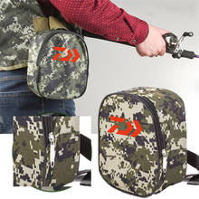 Mini bolsa de camuflaje para carrete de pesca, bolsa de bolsillo para aparejos de pesca, Daiwa, bolsa de almacenamiento para acampar al aire libre 2024 - compra barato