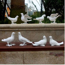 Estatua de paloma blanca de resina, mascota de la paz, escultura de pájaro, decoración de jardín de oficina en casa, regalo creativo 2024 - compra barato