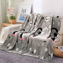 Good quality gray love Cat  Blanket Office Quilts Sofa Fashion Bedding Overcoat Adults Wearable Animal Travel Airplane Coats 2024 - buy cheap
