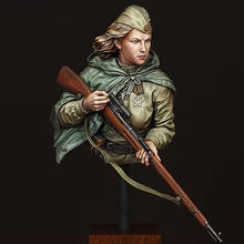 1/10 Resin Model Bust GK WW2 RED ARMY FEMALE SNIPER Military theme Unassembled and unpainted kit 2024 - buy cheap