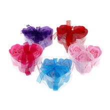 3Pcs/pack Heart Scented Bath Body Petal Rose Flower Soap Wedding Decoration Gift Best 2024 - buy cheap