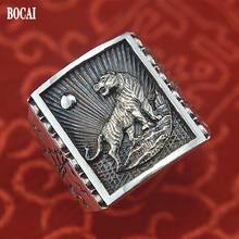 999 sterling silver ring, male lion domineering restoring ancient ways ring 999 fine silver ring personality transfer 2024 - buy cheap