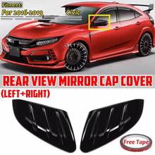 Side Door Rearview Mirror Cover Trim Cap for Honda Civic 2016-2020 Gloss Black 2024 - buy cheap